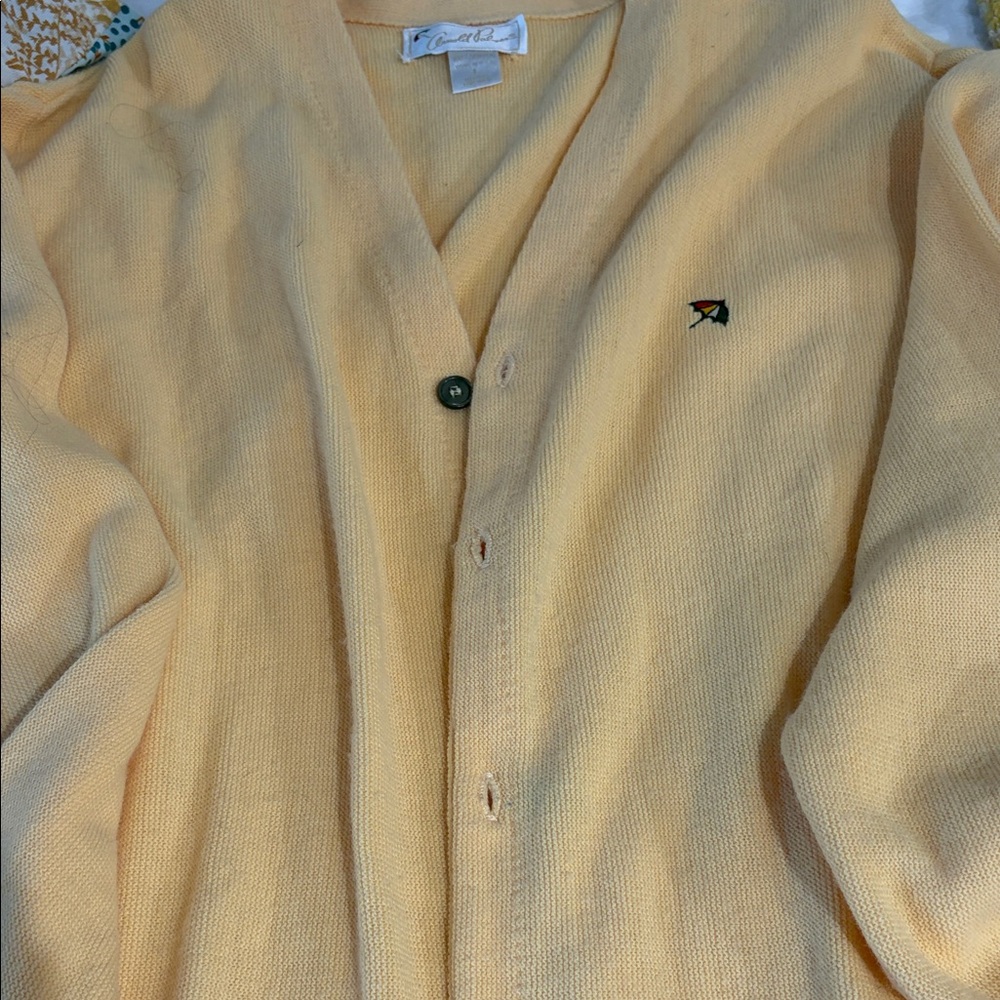 Vintage Arnold Palmer Yellow Cardigan
